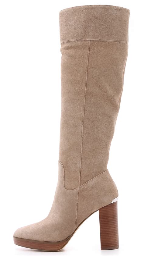 michael kors regina suede platform boots|Michael Kors Regina Platform High.